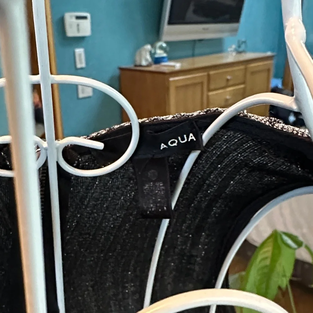 Aqua Silver Geometric Mini Dress - Picture 2 of 5